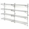 Nexel® Poly-Green® Wall Mount Wire Shelving - 24"W x 14"D x 63"H 4-Shelf Add-On