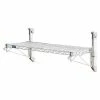 Nexel® Poly-Green® Wall Mount Wire Shelving - 24"W x 18"D x 14"H 1-Shelf Starter