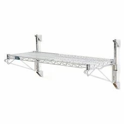 Nexel® Poly-Green® Wall Mount Wire Shelving - 30"W x 18"D x 14"H 1-Shelf Starter