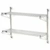 Nexel® Poly-Green® Wall Mount Wire Shelving - 60"W x 24"D x 34"H 2-Shelf Starter