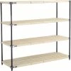 Nexel®, Nexelite®, 5 Tier, Vented Plastic Mat Shelving Unit, 54"W x 21"D x 74"H