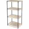 Nexel®, Nexelite®, 5 Tier, Vented Plastic Mat Shelving Unit, 48"W x 24"D x 86"H