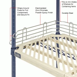 Nexel®, Nexelite®, Shelf Ledge, 72"W x 4"H -Shelving Sales Store PML24Z 1wco 4