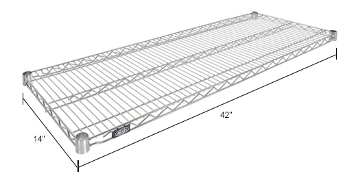 Nexel® S1442S Stainless Steel Wire Shelf 42"W x 14"D 5 Nexel® S1442S Stainless Steel Wire Shelf 42"W x 14"D - Image 5