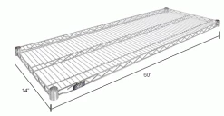 Nexel® S1460S Stainless Steel Wire Shelf 60"W x 14"D 11 Nexel® S1460S Stainless Steel Wire Shelf 60"W x 14"D -Shelving Sales Store S1460SIN dim