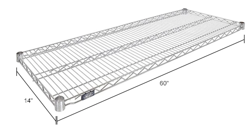 Nexel® S1460S Stainless Steel Wire Shelf 60"W x 14"D 6 Nexel® S1460S Stainless Steel Wire Shelf 60"W x 14"D - Image 6