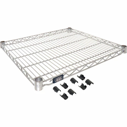 Nexel® S2124C Chrome Wire Shelf 24"W x 21"D 1 Nexel® S2124C Chrome Wire Shelf 24"W x 21"D