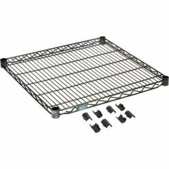 Nexel® S2424B Black Epoxy Wire Shelf 24"W x 24"D
