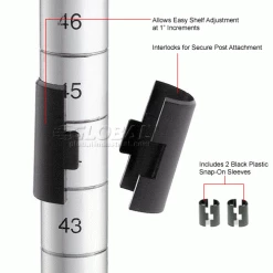 Nexel® CS1236C Chrome Cantilever Shelf 36"W x 12"D 15 Nexel® CS1236C Chrome Cantilever Shelf 36"W x 12"D -Shelving Sales Store shelf clip2 1