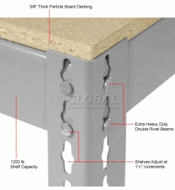 Global Industrial™ Record Storage With Boxes 42"W x 15"D x 36"H - Gray -Shelving Sales Store x130113 2wco 6